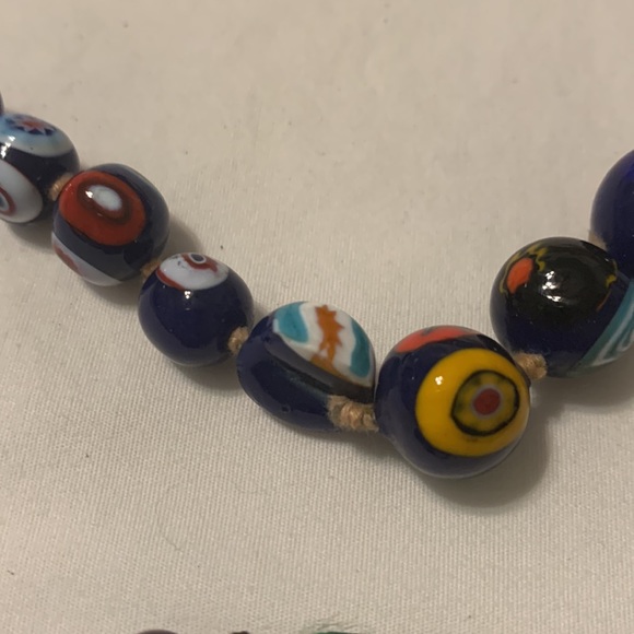 Hand Crafted Glass Beaded Necklace - Picture 7 of 7